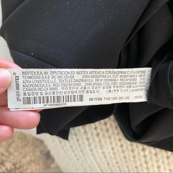 Zara | Zara Women Black Midi Professional Dress XS - Picture 11 of 12